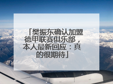 樊振东确认加盟德甲联赛俱乐部，本人最新回应：真的很期待