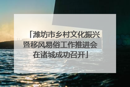 潍坊市乡村文化振兴暨移风易俗工作推进会在诸城成功召开