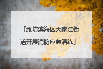 潍坊滨海区大家洼街道开展消防应急演练