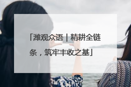 潍观众语｜精耕全链条，筑牢丰收之基