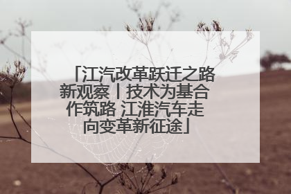 江汽改革跃迁之路新观察丨技术为基合作筑路 江淮汽车走向变革新征途