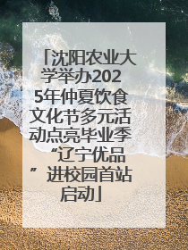 沈阳农业大学举办2025年仲夏饮食文化节多元活动点亮毕业季 “辽宁优品”进校园首站启动