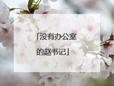 没有办公室的赵书记