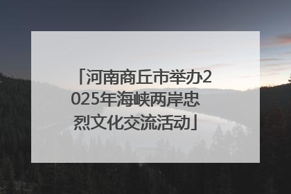 河南商丘市举办2025年海峡两岸忠烈文化交流活动