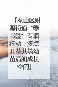 泰山区财源街道“绿书签”专项行动：多点开花共筑幼苗清朗成长空间