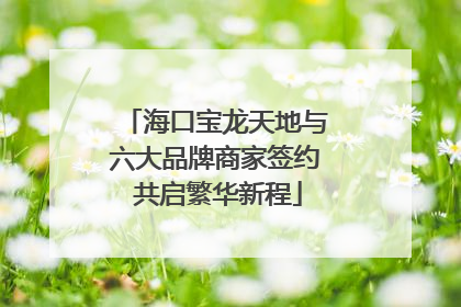 海口宝龙天地与六大品牌商家签约 共启繁华新程