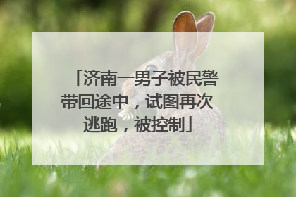 济南一男子被民警带回途中，试图再次逃跑，被控制