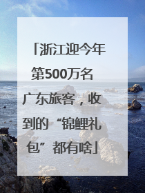 浙江迎今年第500万名广东旅客，收到的“锦鲤礼包”都有啥