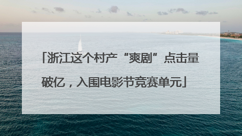 浙江这个村产“爽剧”点击量破亿，入围电影节竞赛单元