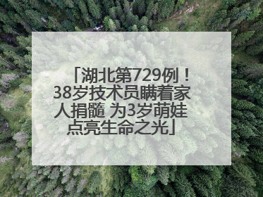 湖北第729例！38岁技术员瞒着家人捐髓 为3岁萌娃点亮生命之光