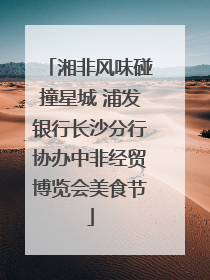 湘非风味碰撞星城 浦发银行长沙分行协办中非经贸博览会美食节
