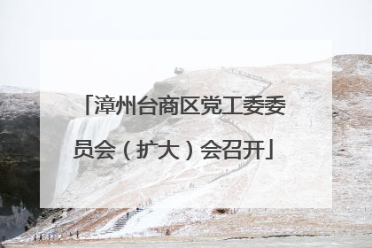 漳州台商区党工委委员会（扩大）会召开