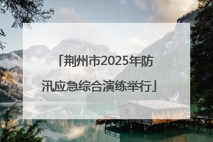 荆州市2025年防汛应急综合演练举行