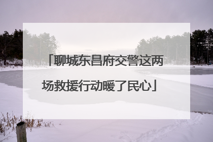 聊城东昌府交警这两场救援行动暖了民心