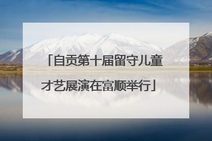 自贡第十届留守儿童才艺展演在富顺举行