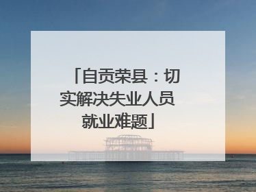 自贡荣县：切实解决失业人员就业难题