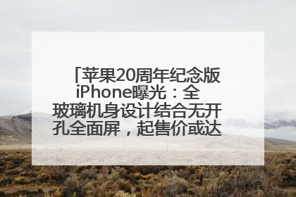 苹果20周年纪念版iPhone曝光：全玻璃机身设计结合无开孔全面屏，起售价或达1.45万人民币