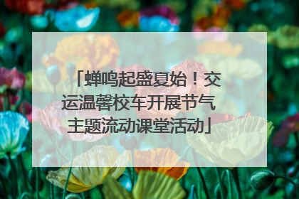 蝉鸣起盛夏始！交运温馨校车开展节气主题流动课堂活动