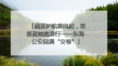 藏蓝护航乘风起，墨香盈袖踏浪行——东海公安圆满“交卷”