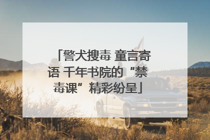 警犬搜毒 童言寄语 千年书院的“禁毒课”精彩纷呈