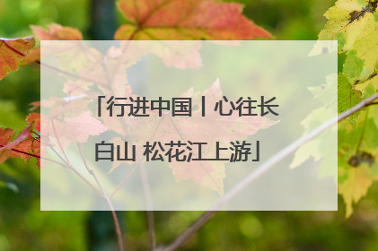 行进中国丨心往长白山 松花江上游