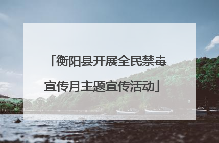 衡阳县开展全民禁毒宣传月主题宣传活动