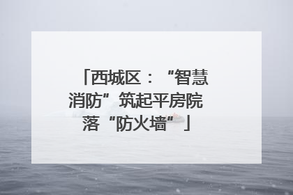 西城区：“智慧消防”筑起平房院落“防火墙”