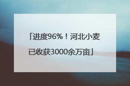 进度96%！河北小麦已收获3000余万亩