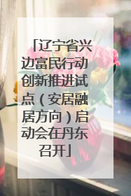 辽宁省兴边富民行动创新推进试点（安居融居方向）启动会在丹东召开