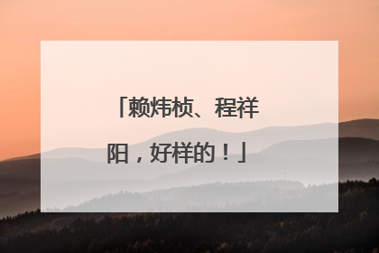 赖炜桢、程祥阳，好样的！