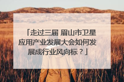 走过三届 眉山市卫星应用产业发展大会如何发展成行业风向标？