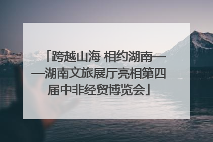 跨越山海 相约湖南——湖南文旅展厅亮相第四届中非经贸博览会
