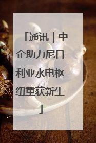 通讯｜中企助力尼日利亚水电枢纽重获新生