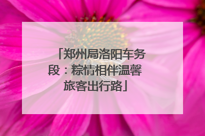 郑州局洛阳车务段：粽情相伴温馨旅客出行路