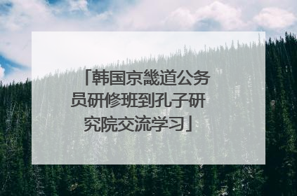 韩国京畿道公务员研修班到孔子研究院交流学习