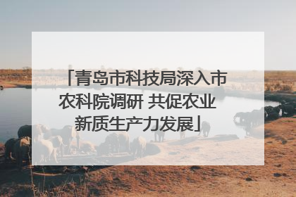 青岛市科技局深入市农科院调研 共促农业新质生产力发展