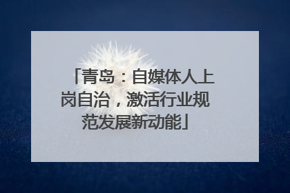 青岛：自媒体人上岗自治，激活行业规范发展新动能