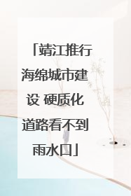 靖江推行海绵城市建设 硬质化道路看不到雨水口