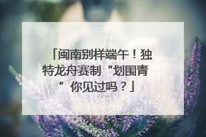 闽南别样端午！独特龙舟赛制“划围青”你见过吗？