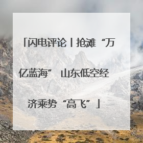 闪电评论丨抢滩“万亿蓝海” 山东低空经济乘势“高飞”