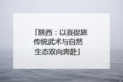陕西：以赛促旅 传统武术与自然生态双向奔赴