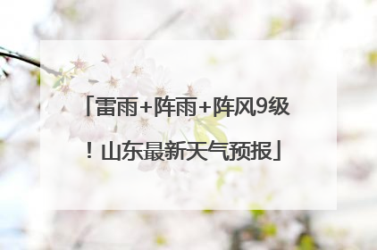雷雨+阵雨+阵风9级！山东最新天气预报