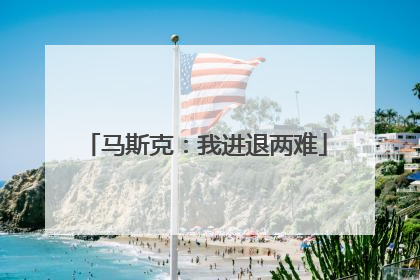 马斯克：我进退两难