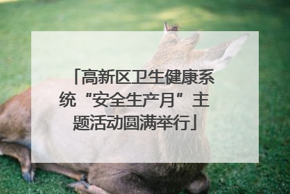 高新区卫生健康系统“安全生产月”主题活动圆满举行