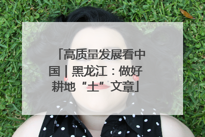 高质量发展看中国｜黑龙江：做好耕地“土”文章