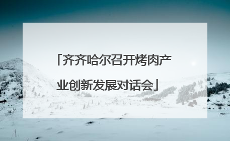 齐齐哈尔召开烤肉产业创新发展对话会