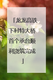 龙龙高铁下村特大桥首个承台顺利浇筑完成