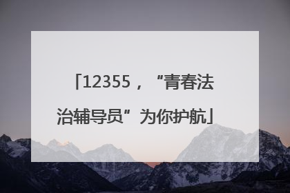 12355，“青春法治辅导员”为你护航