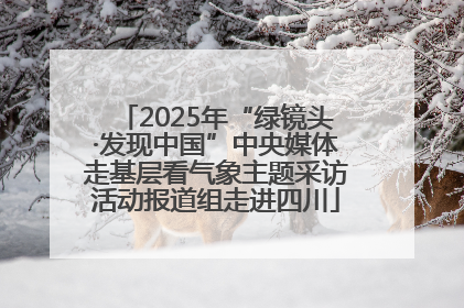 2025年“绿镜头·发现中国”中央媒体走基层看气象主题采访活动报道组走进四川