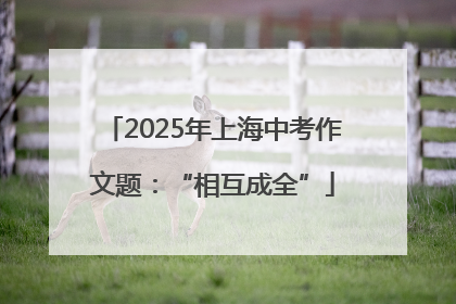 2025年上海中考作文题：“相互成全”